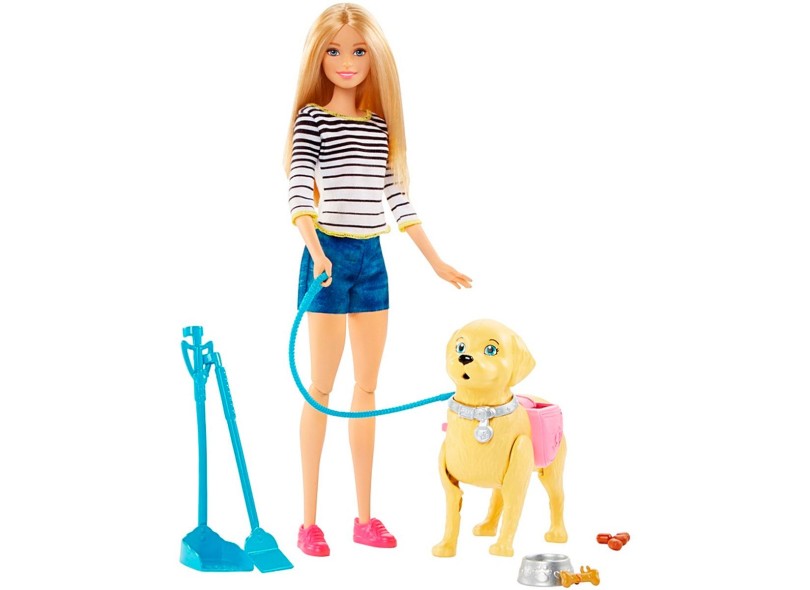 Boneca Barbie Family Passeio Com O Cachorrinho Mattel