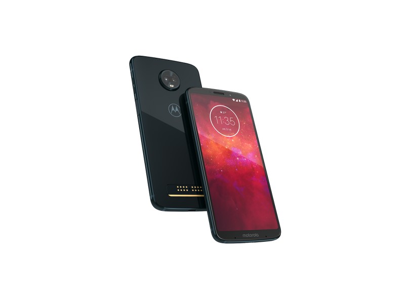 Smartphone Motorola Moto Z Z3 Play Stereo Speaker Edition 64GB 12 MP 2 Chips Android 8.1 (Oreo) 3G 4G Wi-Fi