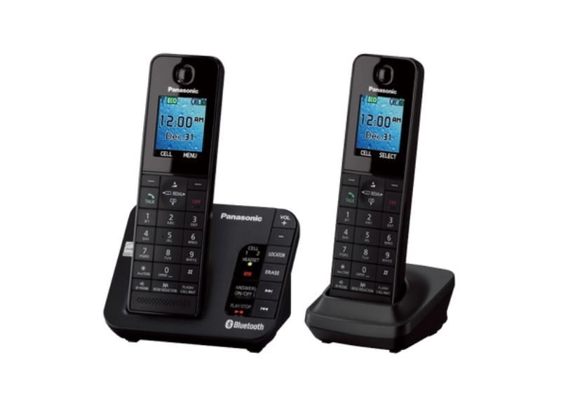 Telefone sem Fio Panasonic com 1 Ramal Secretaria Eletrônica KX-TGH262