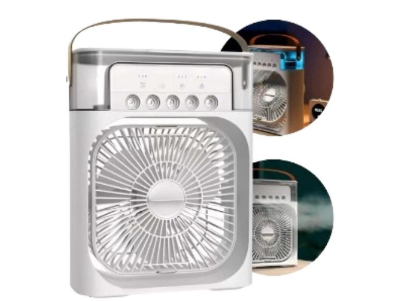 Ventilador De Mesa Portátil Branco E Compacto