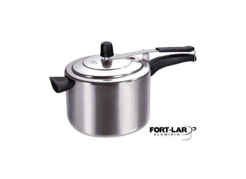 Panela De Pressão 7 Litros Polida Fort Lar Alumínio 9022 - Fortlar - F