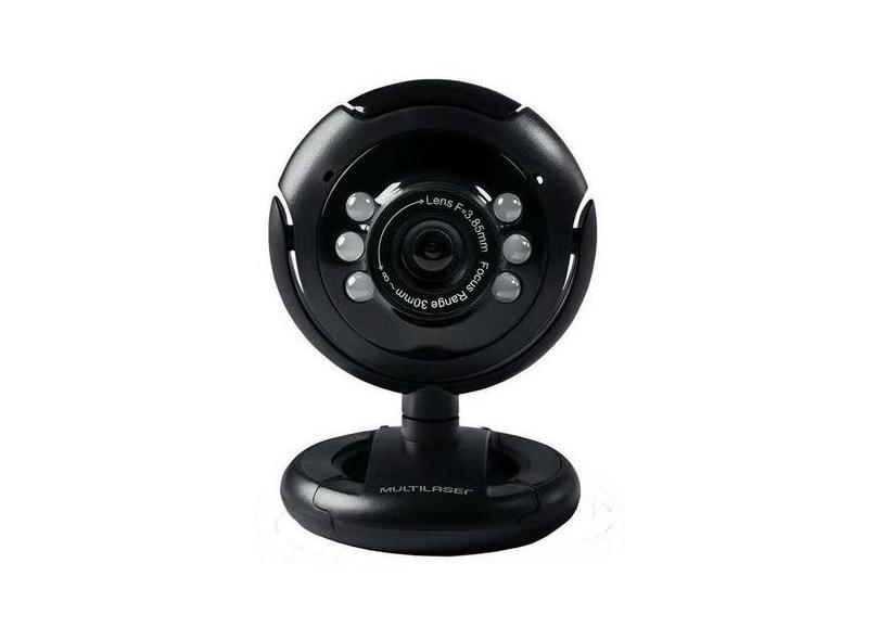 Webcam p/ Play 16mp Nightvision Microf Usb Preto Multilaser