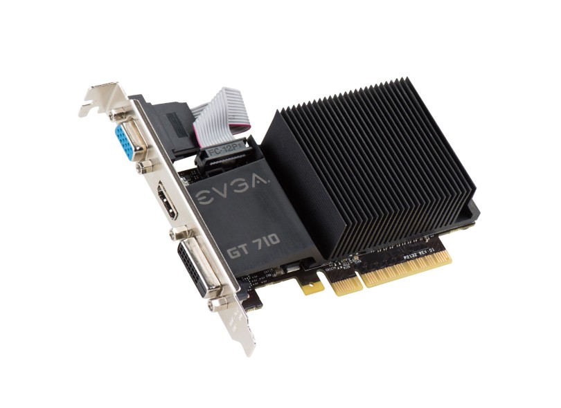 Placa de Video NVIDIA GeForce GT 710 1 GB DDR3 64 Bits EVGA 01G-P3-2710-KR