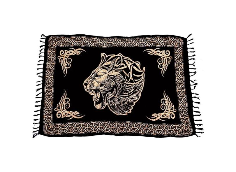 Canga Praia Viscose Animal - Estampa Leão Tigre Floral | Artesanal Indonésia