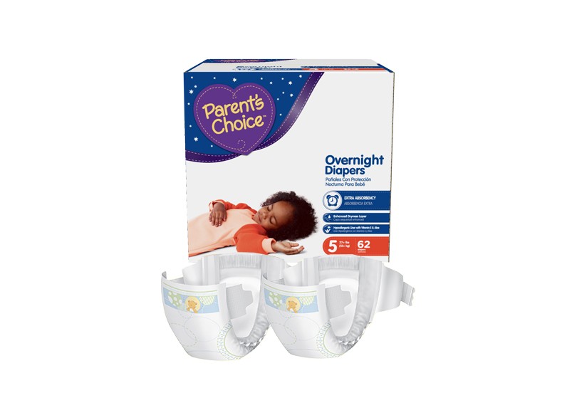 Fralda Parent's Choice Overnight Diapers XG 62 Und +12kg