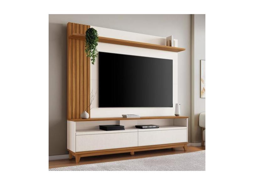 Home Theater para Tv de 65" com Detalhe Ripado da Nt 1335 - Notável Mó