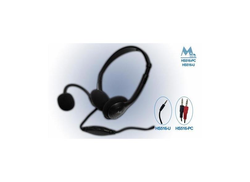 Fone P2 Mtek HS516-PC 2X3,5MM Black
