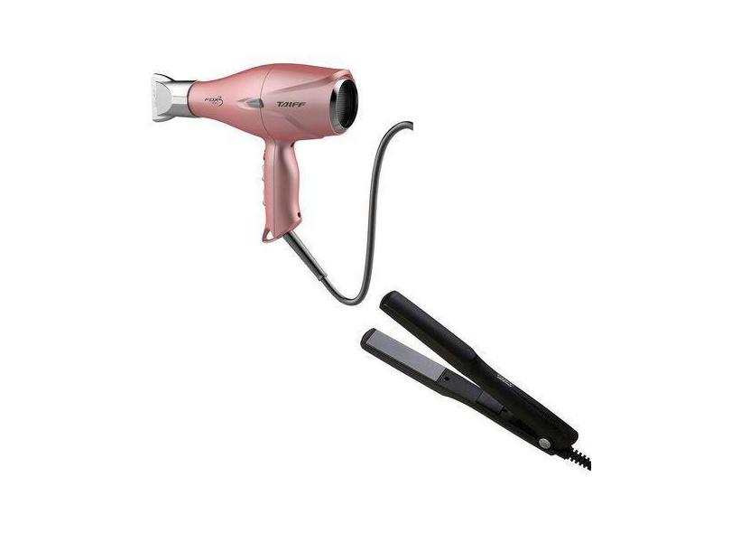 Kit Taiff 220V - Secador De Cabelo Profissional Taiff Fox Ion 3 Rose 2