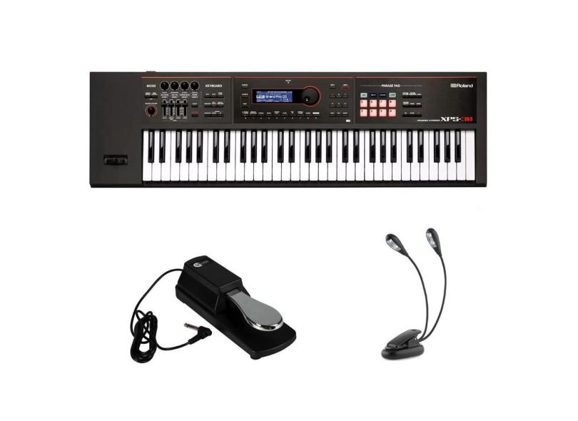 Teclado Roland Xps30 com Luminária e Pedal Sustain Kit