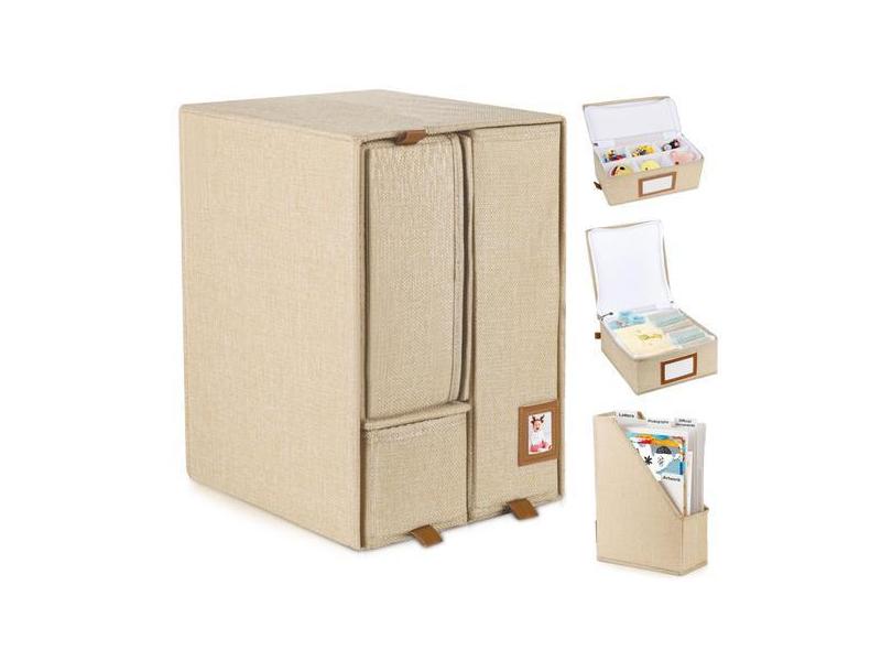 Caixa de lembrança para bebês Lukeline Fabric Bound, sem ácido