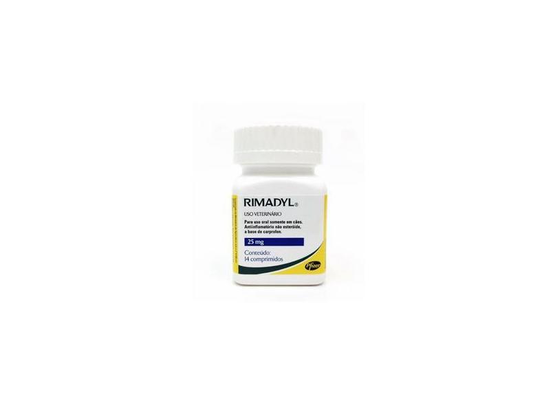 Rimadyl Anti Inflamatório Mastigável 25mg com 14 comprimidos com o ...