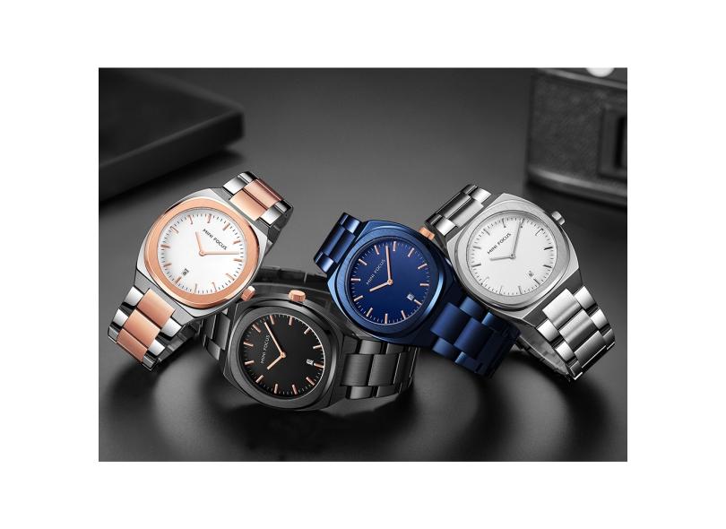 Moda Relógios do mini foco Men Quartz Relógio Men com Sólido Aço Strap ...