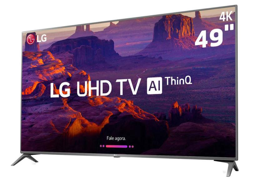 Smart TV TV LED 49 " LG ThinQ AI 4K Netflix 49UK6310PSE 3 HDMI