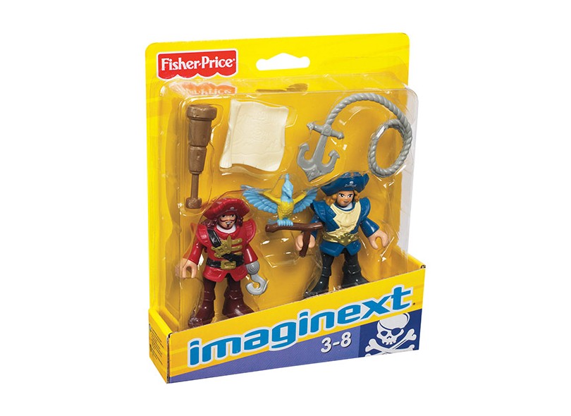 Boneco Imaginext Piratas Piratas Capitão e Comandante - Mattel