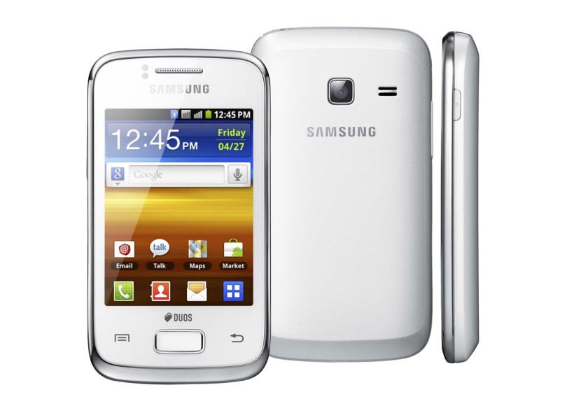 Smartphone Samsung Galaxy Y Duos S6102 Câmera 3,2 MP 2 Chips Android 2.3 (Gingerbread) Wi-Fi 3G