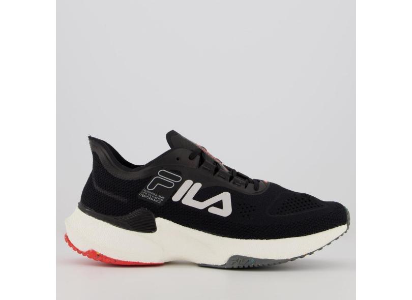Tenis Fila Float Knit Preto e Prata-Masculino