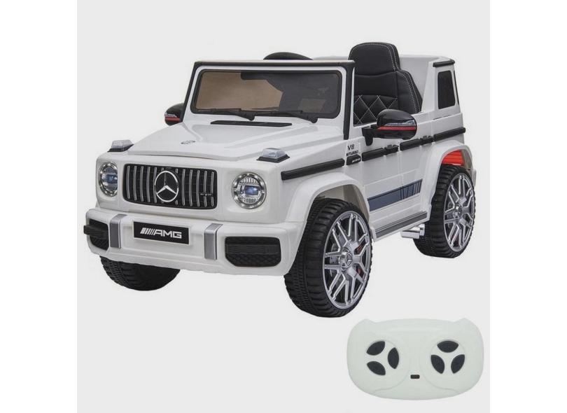 Mini carro eletrico 12V mercedes amg G63 licenciado branco