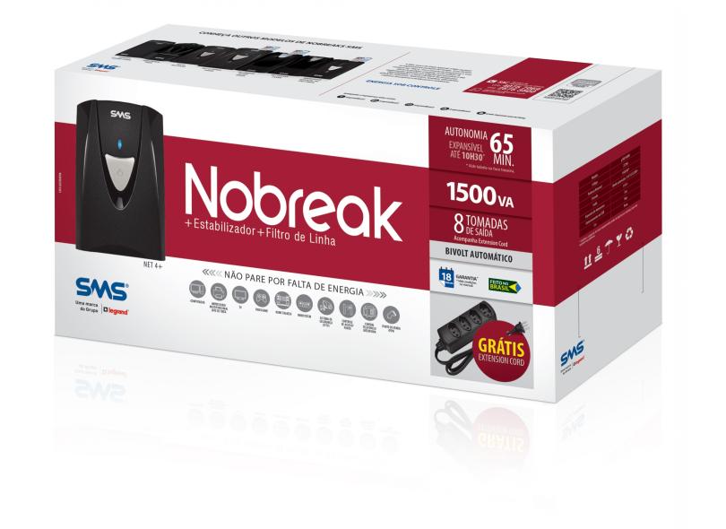 Nobreak Net 4+ 1500S 1500VA 115V 115V - SMS