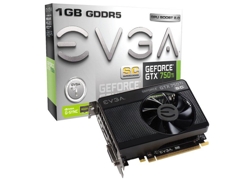 Placa de Video NVIDIA GeForce GTX 750 Ti 2 GB DDR5 128 Bits EVGA 01G-P4-3752-KR