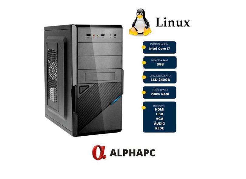 Computador Alphapc Intel Core I7 8Gb Ssd 240 Gb
