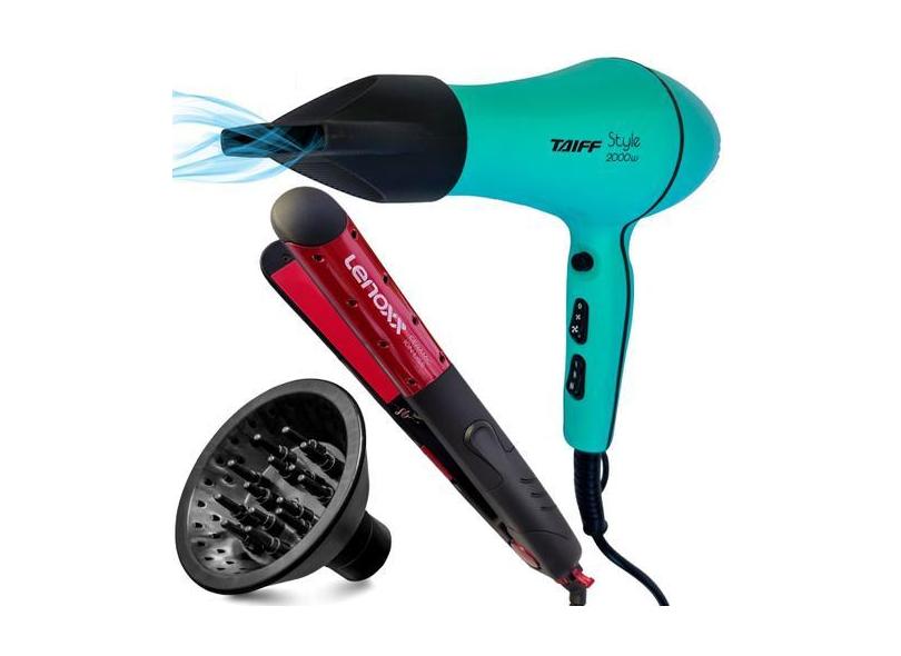 Secador De Cabelo Profissional Com Difusor E Chapinha 250ºc - Taiff