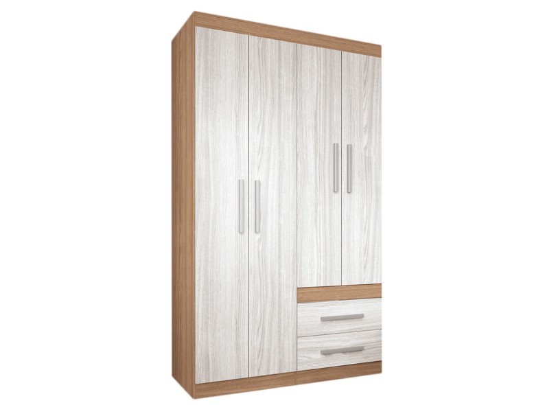 Guarda-Roupas Solteiro 4 Portas 2 Gavetas Havana Star Clean 4.2 143666 Santos Andirá