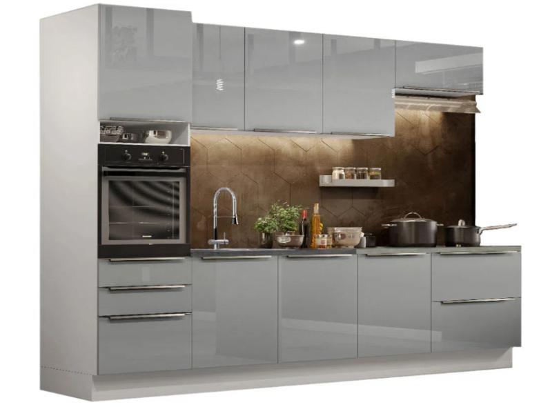 Cozinha Completa 5 Gavetas 8 Portas para Micro-ondas / Forno Lux 320004 Madesa