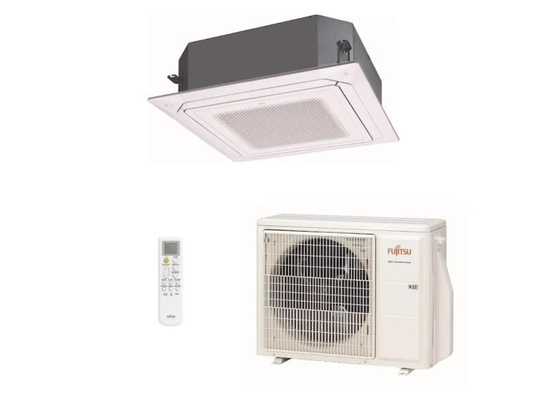 Ar-Condicionado Split Cassete 4 Vias Inverter Fujitsu 45.000 BTUs Quente/Frio R32 220V Monofásico