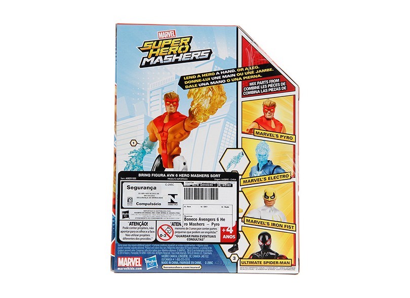 Boneco Pyro Super Hero Mashers A9830/A6825 - Hasbro
