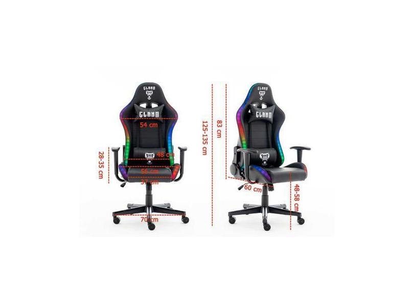 Cadeira Gamer King Preto Rgb Cl-Ck047 Clanm