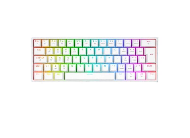 Teclado Gamer Mecanico Redragon K616 fizz pro rgb Preto Switch Azul