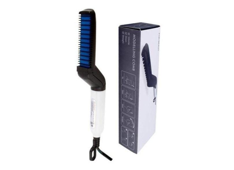 Chapinha Para Barba Modelador E Alisador De Cabelo Masculino Pente Barba