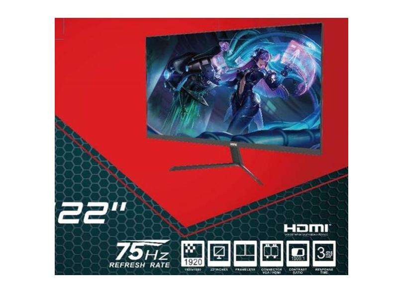 Monitor 22 Hye HYE22GFM LED HDMI/VGA Framless 3MS