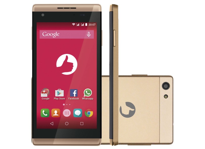 Smartphone Positivo Selfie S455 5,0 MP 2 Chips 8GB Android 5.0 (Lollipop) 3G Wi-Fi