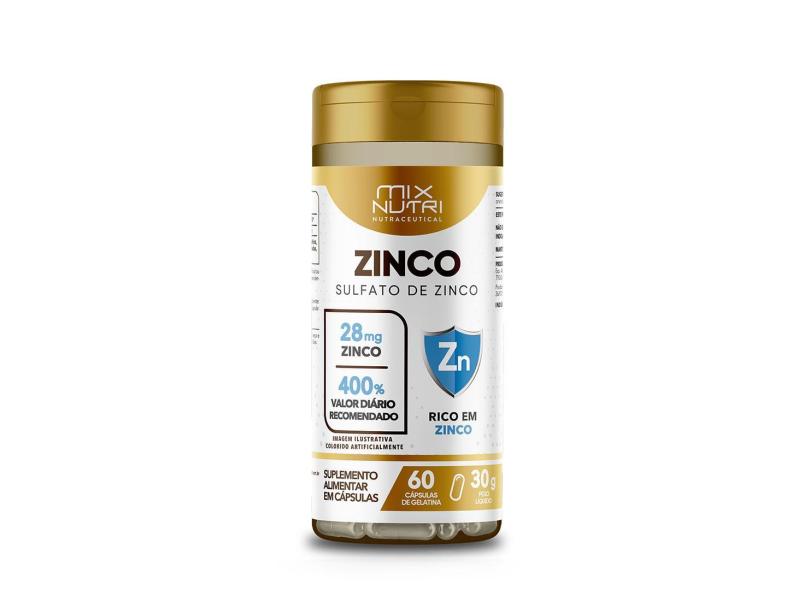 Sulfato De Zinco 30G 60 Caps Mix nutri 