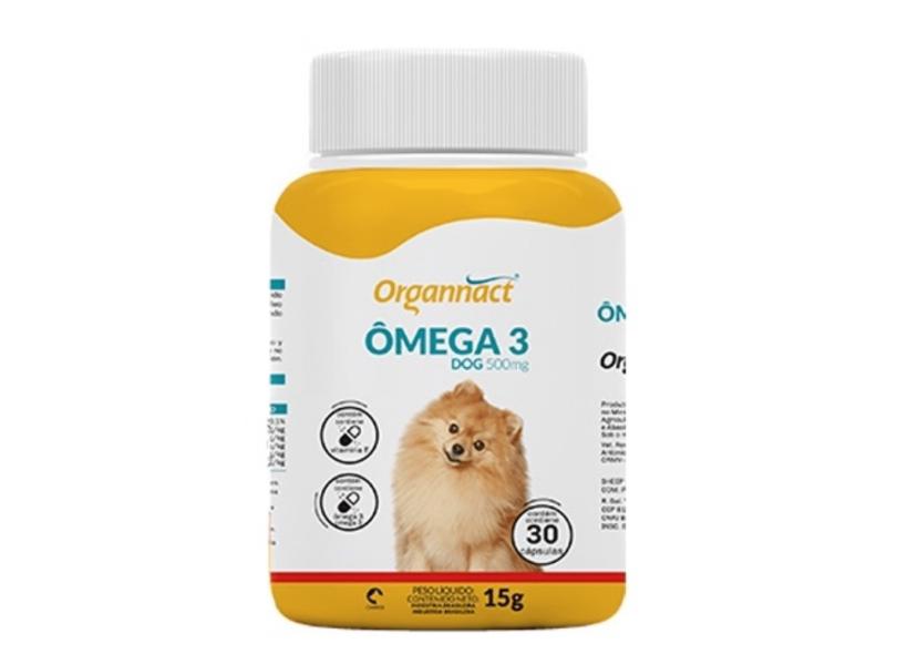 Omega Dog 500mg Organnact 30 cápsulas com o Melhor Preço é no Zoom