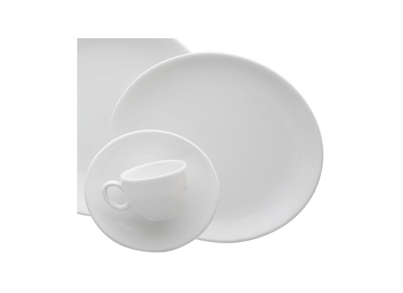 Aparelho de Jantar Porcelana 30 peças - Oxford Porcelanas Loop White