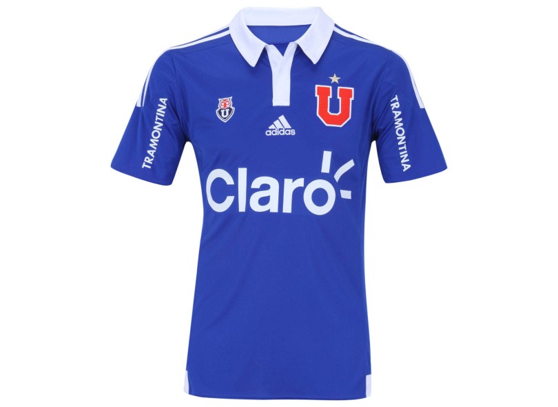 Camisa Jogo Universidad de Chile I 2015 sem Número Adidas
