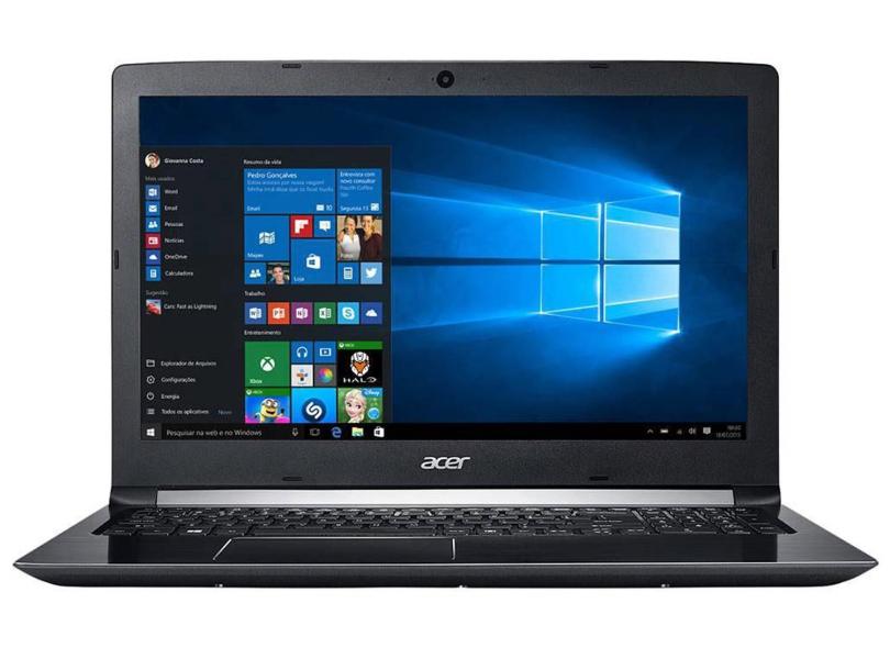 Notebook Acer Aspire 3 Intel Core i5 7200U 7ª Geração 4 GB de RAM 1024 GB 15.6 " Windows 10 A515-51-55DD