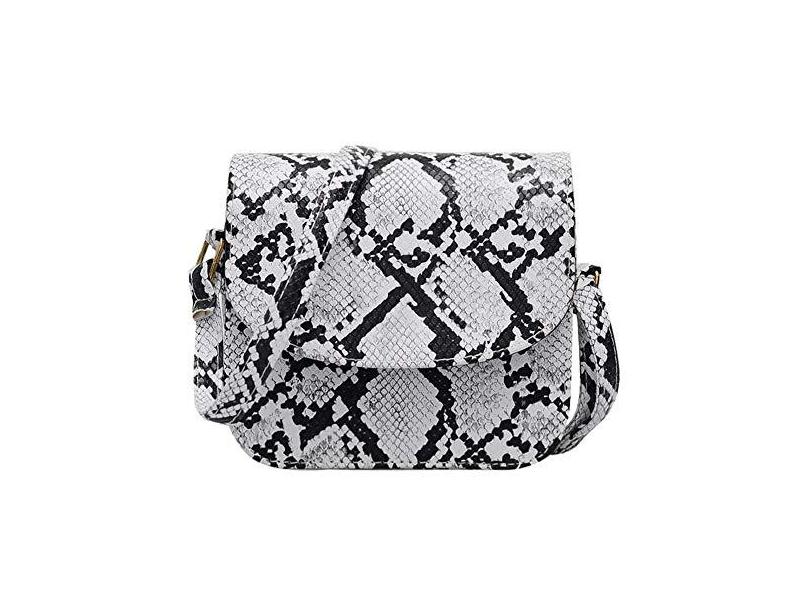 black snake print bolsa