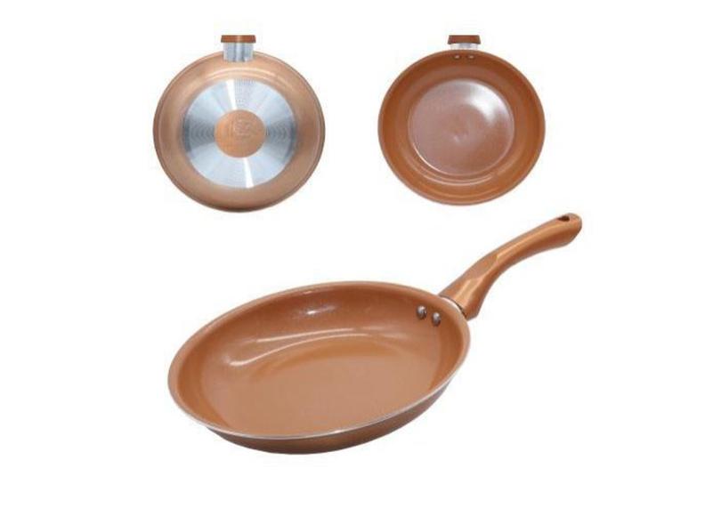 Frigideira Alumínio Antiaderente Cerâmica Estilo Cobre 20Cm