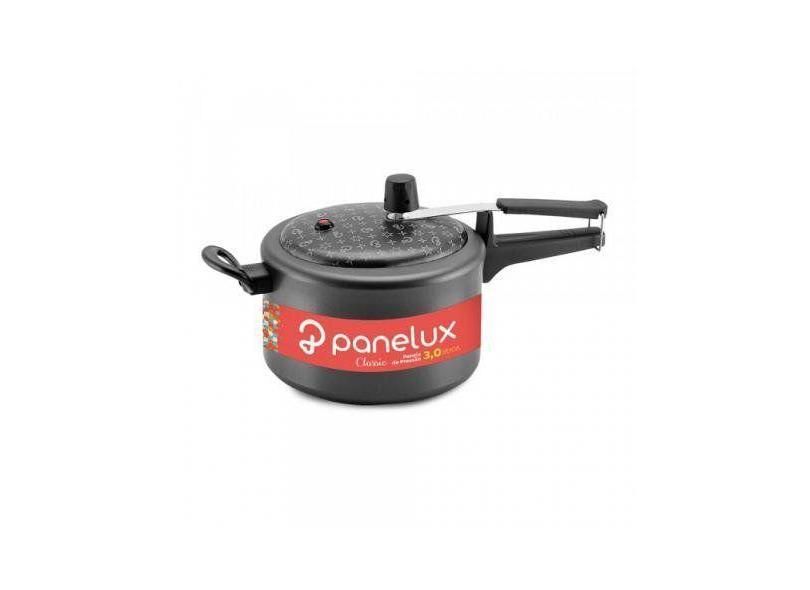 Panela De Pressão Panelux Classic Antiaderente Preta 3,0 Litros Anti A