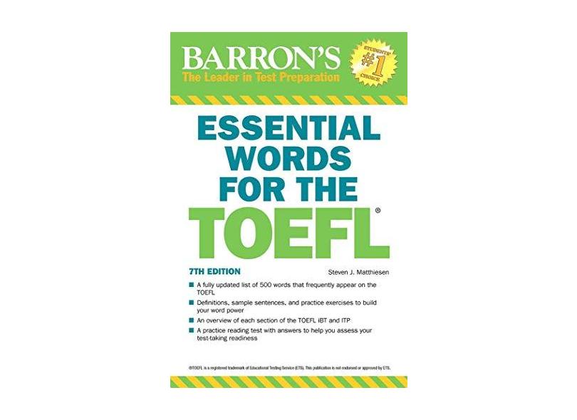 Essential Words for the TOEFL, 7th Edition - Steven J. Matthiesen - 9781438008875