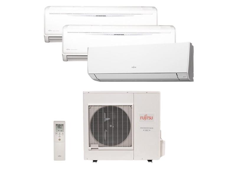 Ar Condicionado Multi Split Inverter Fujitsu 35.000 Btus (1 Evap 12.000 e 2x Evap 18.000) Quente/Frio 220V Monofásico