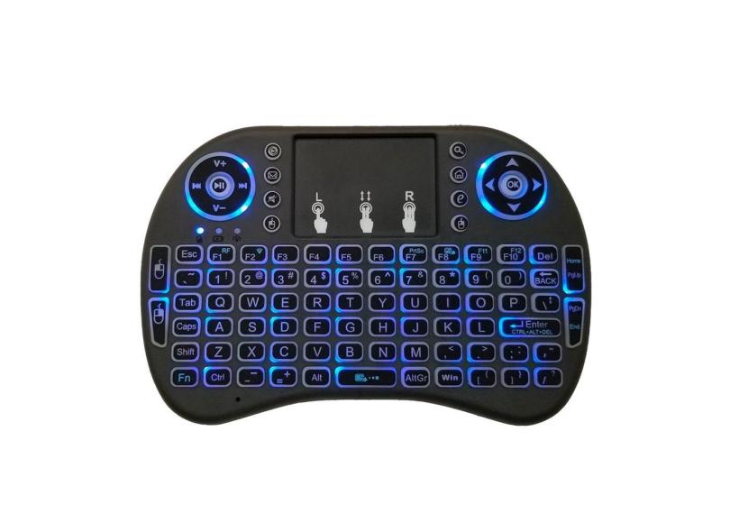 Teclado Mini com Iluminação LED Perfeito para Controle de TV e Notebook