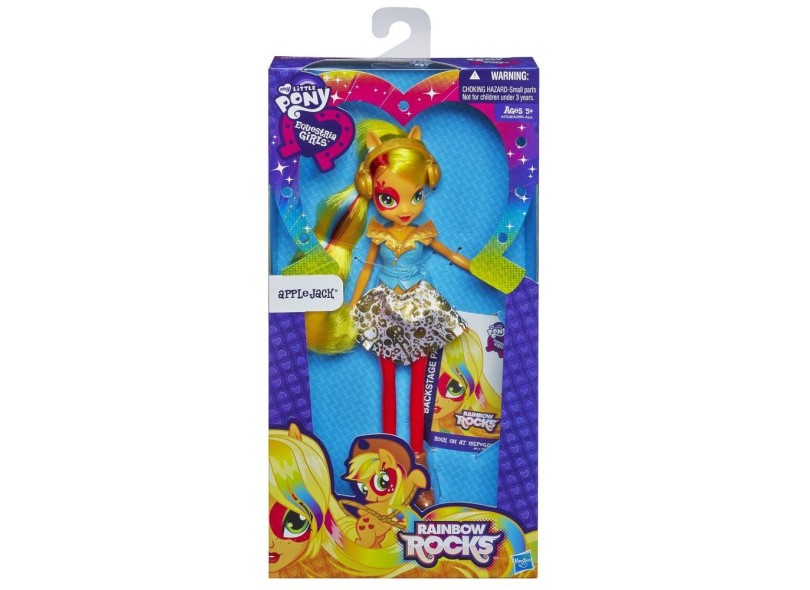 Boneca My Little Pony Equestria Girl Hasbro Rainbow Rock Applejack A7530 Hasbro