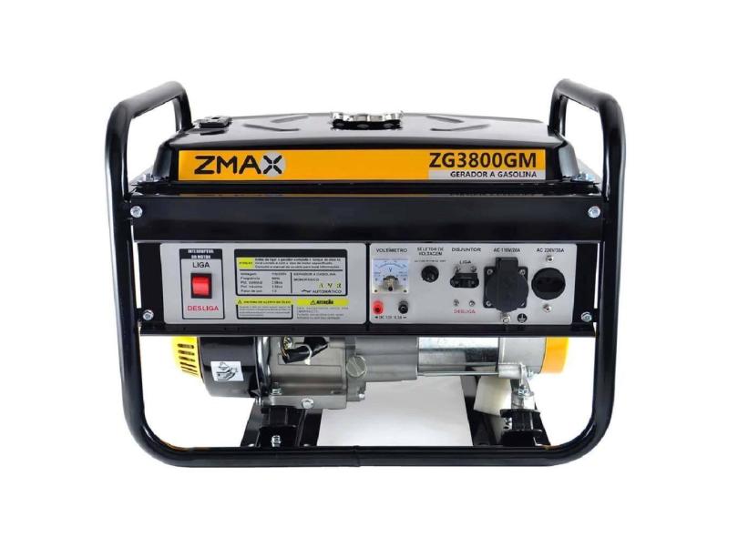 Gerador à Gasolina 3,5KVA 4T ZG3800GM Pártida Manual Bivolt 454225 ZMAX