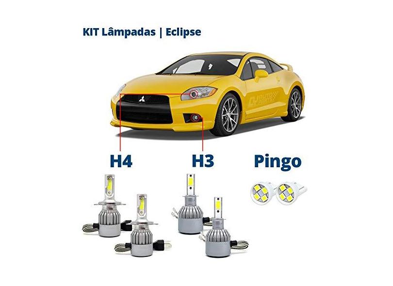 Kit Lâmpadas Eclipse Todos os Anos Super Led 6000k 8200 Lumens Honesty ...
