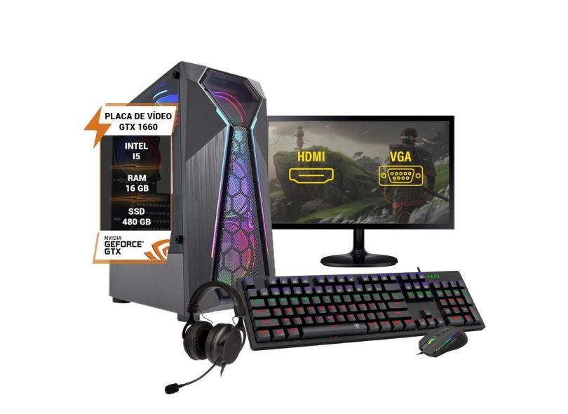 Pc gamer completo I5 gtx 1660 ssd 480GB 16GB