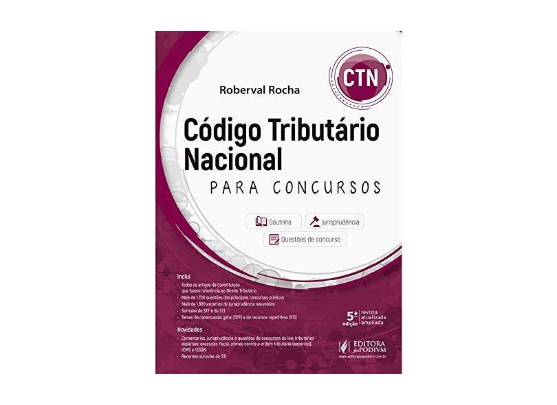 Código Tributário Nacional Para Concursos - CTN - Roberval Rocha - 9788544226544